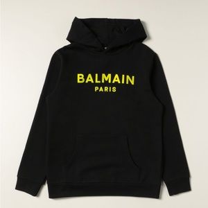 BNWT Authentic BALMAIN logo-print cotton hoodie